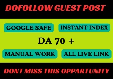 I will do 10 guest posting backlink in top high da pa sites