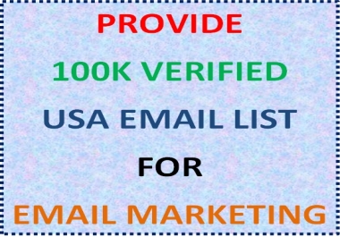 I will Provide 100k USA Verified Email List