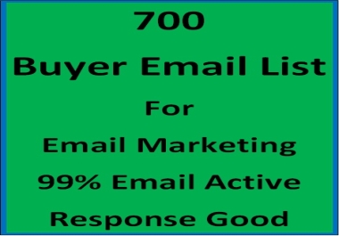 700 Buyer Email List For Email Marketing