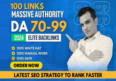 Manually 100 Whitehat High Authority SEO Backlinks DA 70-99 All in ONE SEO Link Building