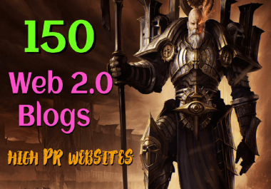 Secure 149+ High Authority Web 2.0 Blogs from DA40-70 Sites