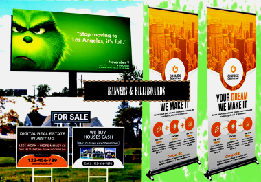 i will design attractive banners and billiboars