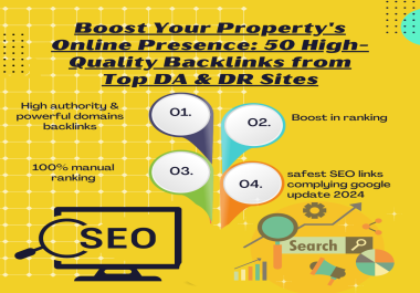 Boost Your Property's Online Presence 50 High-Quality Backlinks from Top DA & DR Sites