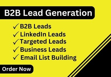 I will do targeted B2B lead generation for any industries,  LinkedIn data collection.