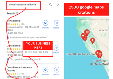 1500 google maps citation service manual with your Business Information promote by local SEO service