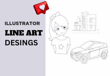 I will create best line art vector face potrait with my best through illustrator.