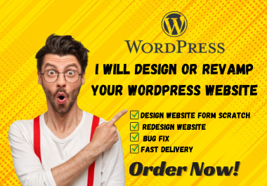 I will do Design,  Redesign,  Duplicate Or Revamp Copy Clone WordPress website