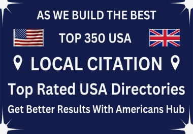 I will do top 50 USA Local Citation or Directory Submission in Manually