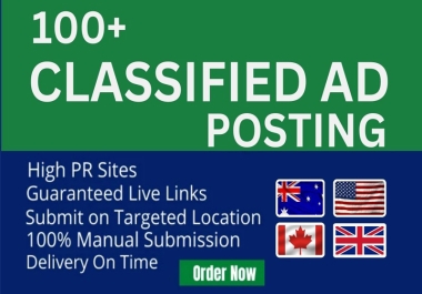 I will post 60 classified ads on top classified ad posting site in manually.