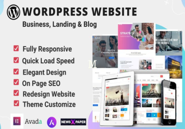 I will design clean and responsive wordpress website using gutenberg block editor,  elementor pro.