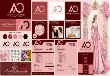 vintage retro minimalist business logo brand kit for business