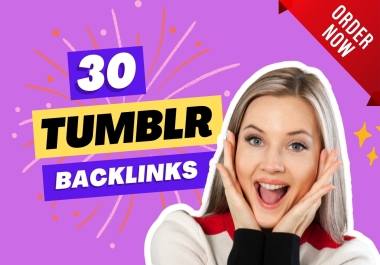 I will provide you manual real 30 Tumblr backlinks