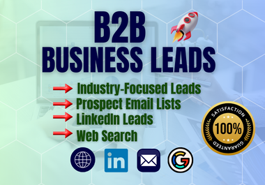 I will do targeted b2b lead generation,  web research and LinkedIn leads