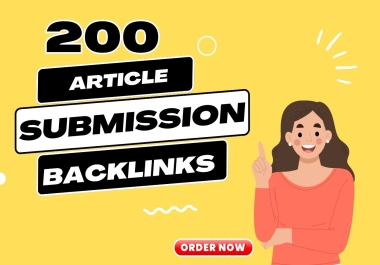 200 Article Submissionm Backlinks For Google Rank