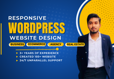 I will design responsive Seo Friendly wordpress fastloaded website
