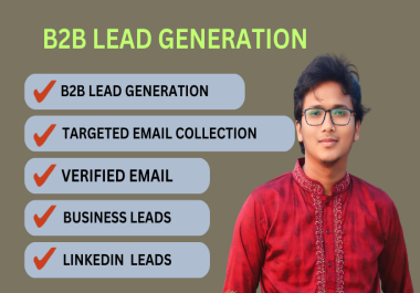 I will provide b2b targeted lead generation, and email list building