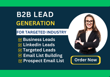 I will do targeted b2b lead generation,  linkedin research, email listing