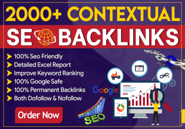 Improve your Ranking with 2500 DA 50+ high quality contextual seo dofollow backlinks