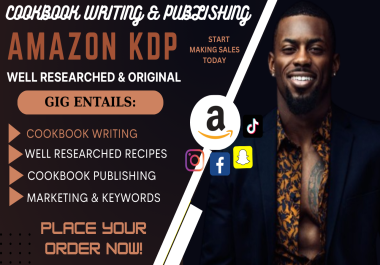 Write Food Recipes,  Cookbook Recipes,  Cooking Recipes and Recipe Book for KDP