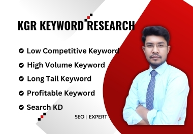 Super fast KGR Keyword Research to rank your website