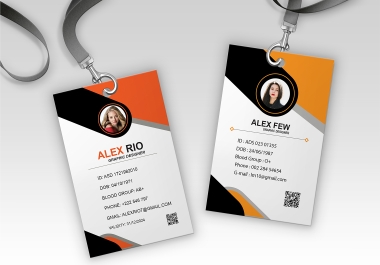 I will make standard ID card design,  Name card minimalist LOGO design with QR code