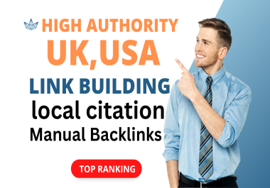 50 I will do high authority UK and USA link building health,  manual backlinks