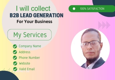 I will provide targeted b2b lead generation for prospect  list  building