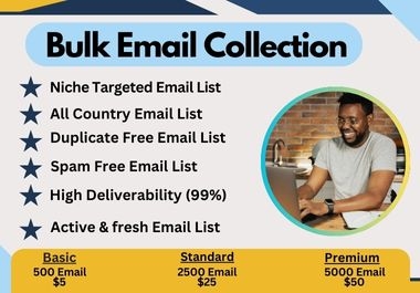 I will create a strategic Bulk Email List Collection for effective outreach.