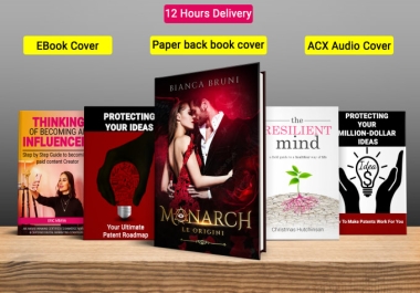 I will design ebook cover,  kdp book cover,  paperback book cover,  acx audiobook cover
