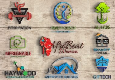 I will do professional minimalist 3d logo design in 16 hours