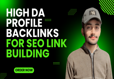I will build high da profile backlinks for SEO link building