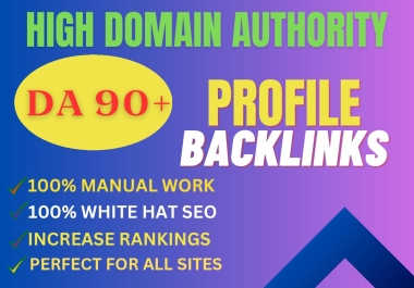 I will create 50+ backlinks on domain authority 90+