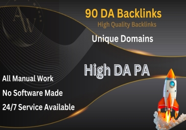 I am providing 90 DA Backlinks