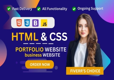 I will create portfolio website,  business website HTML CSS bootstrap