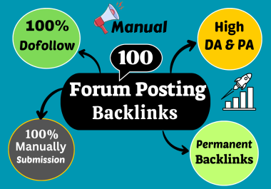I will do 100 High Authority Forum Posting SEO Dofollow Backlinks