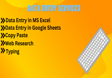I will do data entry,  data mining,  web research,  copy paste & manual typing etc.