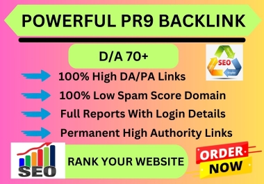 Build 100 powerful pr9 backlinks to rank your website