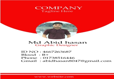 I will be personal professional id card designer