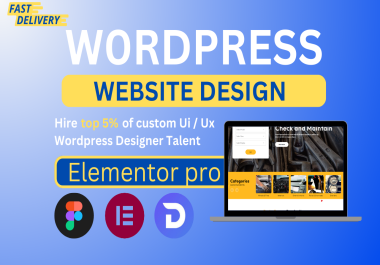I will create Custom wordpress website using elementor pro and Asta theme