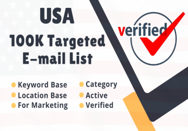 I Will Provide You 100K USA Niche Targeted Audience Email List