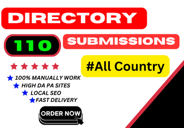 Build 100 Plus Directory Submission Link Building SEO Backlinks From Unique Domain