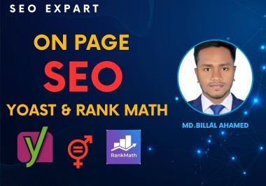 I will do complete on page seo with yoast seo and rank math plagin