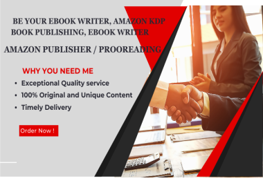 I will ghostwrite 30k words amazon kindle ebook as amazon ebook writer