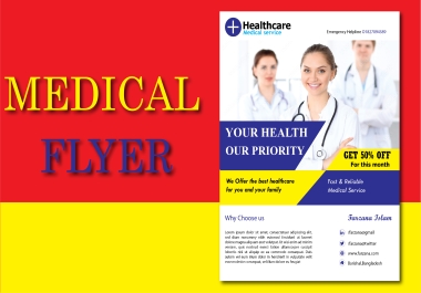 I will design professional medical flyer,  bifold,  trifold and business card