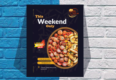 I will create a flyer design for any shop, restaurant and any cafe
