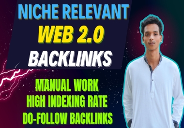 I will do 75 Niche relevant Web 2.0 backlinks