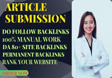 Boost Ranking 35 Article Backlinks High Quality High DA Article Backlink site