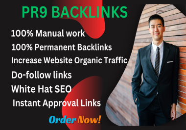 Boost Ranking 60+ High quality Pr9 Backlinks DA 80+site manually work