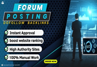 Get Google Rank with 50+ Forum Posting Backlinks on High Da Site Link Building