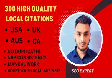 I will do 50 local citations USA,  UK,  Ca,  Aus for your local business